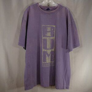 Vintage 80s 90s Men's BUM Equipment Oversized T-Shirt Periwinkle Blue Purple L X